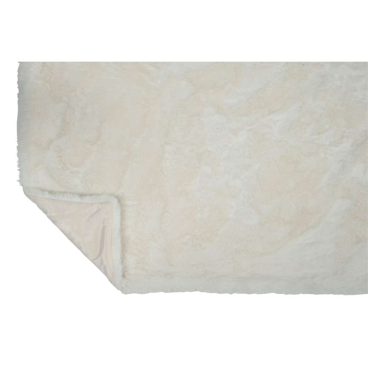 J-Line Plaid Cutie - Fleece Deken – Polyester – 180x130 cm – Wit