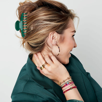 Julien Deluxe Haarklem shiny groen model