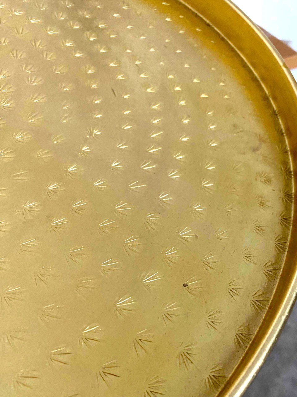 Decoratief dienblad ø 40 cm 2e gehalte rond geel goud Serveerblad Metalen kaarsen dienblad Decoratief dienblad