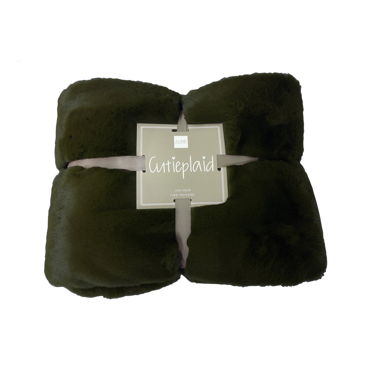 J-Line Plaid Cutie - Fleece Deken – Polyester – 180x130 cm – Groen