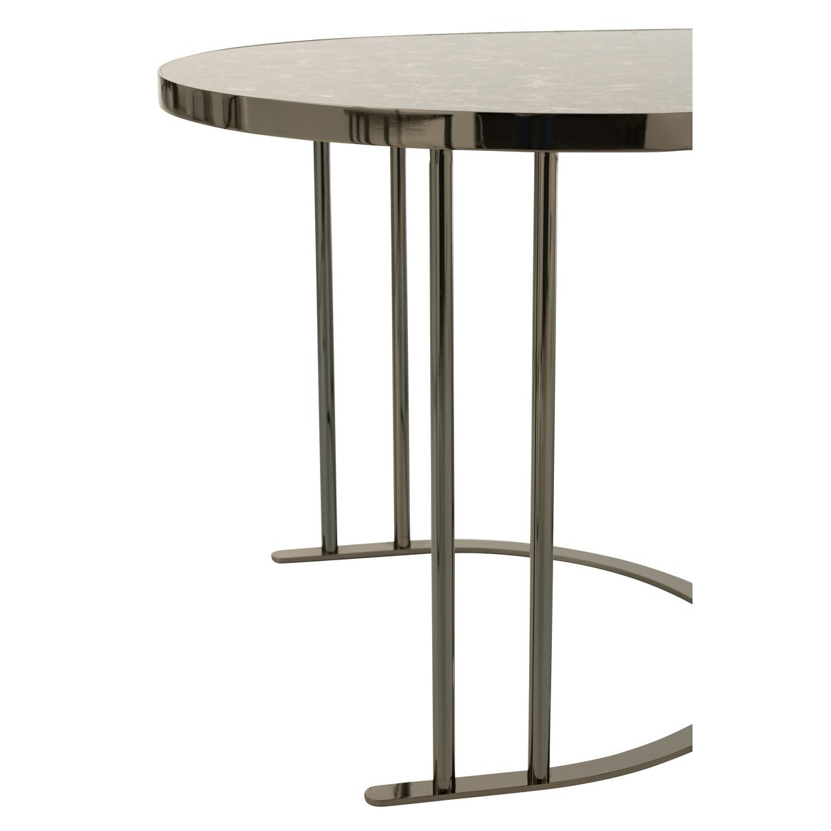 J-Line Set Van 3 Salontafels   Zilver/Bruin Metaal/Mdf - 120.00 x 60.00 x 48.00 cm