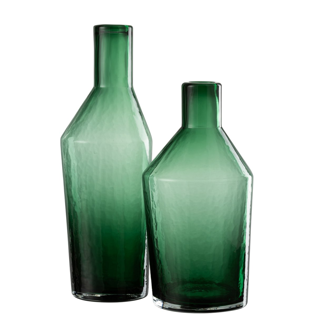 J-Line Fles Decoratief Glas Groen Large - 35 cm hoog