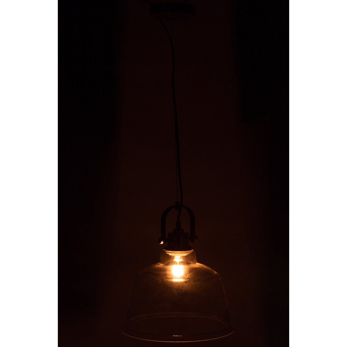 J-Line Hanglamp Magali Staal/Glas Transparant
