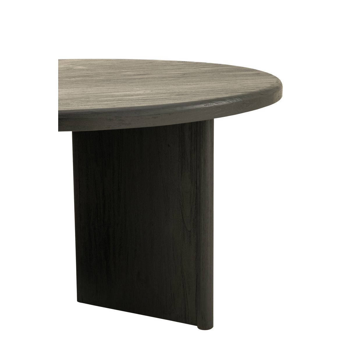 J-Line Tafel Rond Teak Hout Zwart