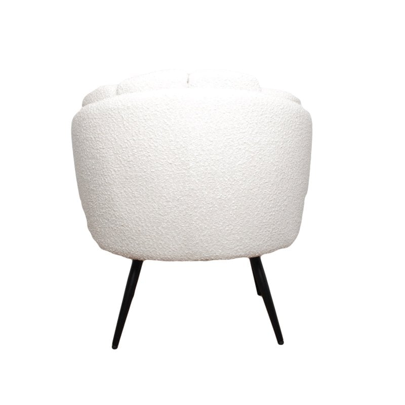 High five fauteuil wit parelmoer (bouclé)