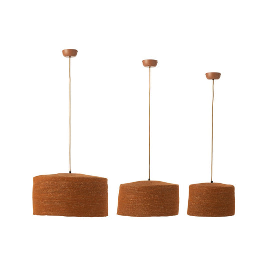 J-Line Set Van 3 Hangende Lamp Moonj Gras Roest