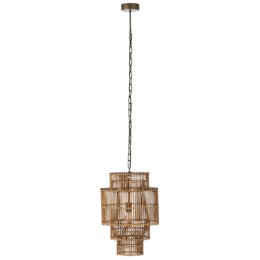 J-Line Hanglamp 4 Lagen Bamboe Naturel