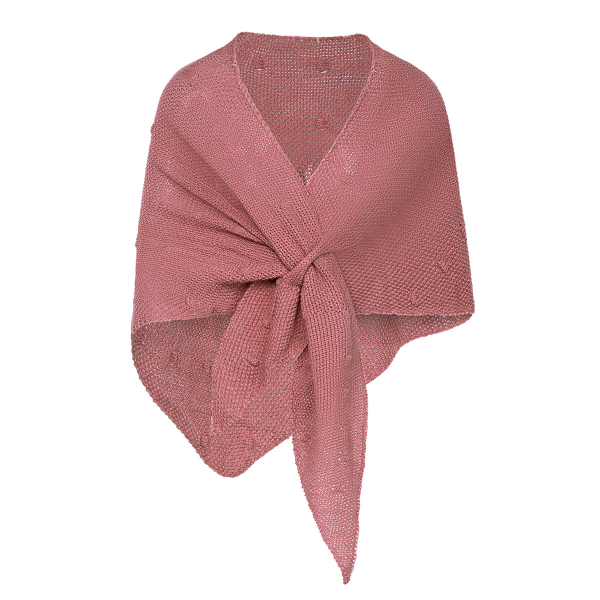 Julien Deluxe Omslagdoek roze met bolletjes patroon