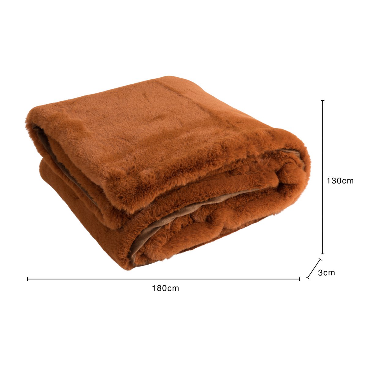 J-Line Plaid Cutie - Fleece Deken – Polyester – 180x130 cm – Roestoranje
