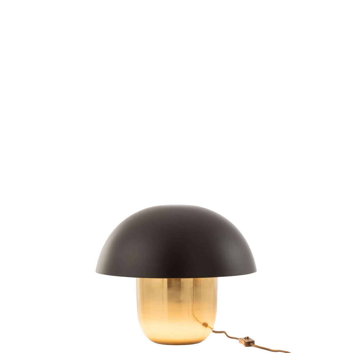 J-Line Lamp Paddenstoel Ijzer Zwart/Goud Small