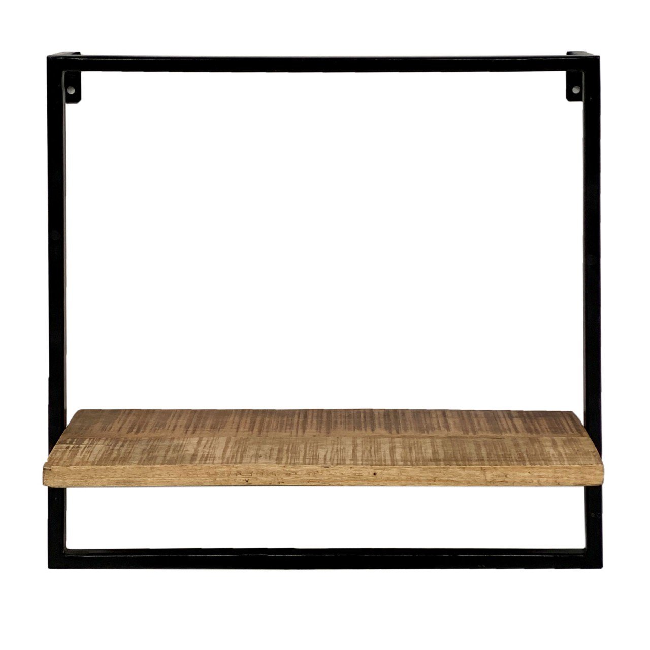 Hangplank wandplank boekenplank boekenplank 50x50x25 cm Dock metalen frame zwart