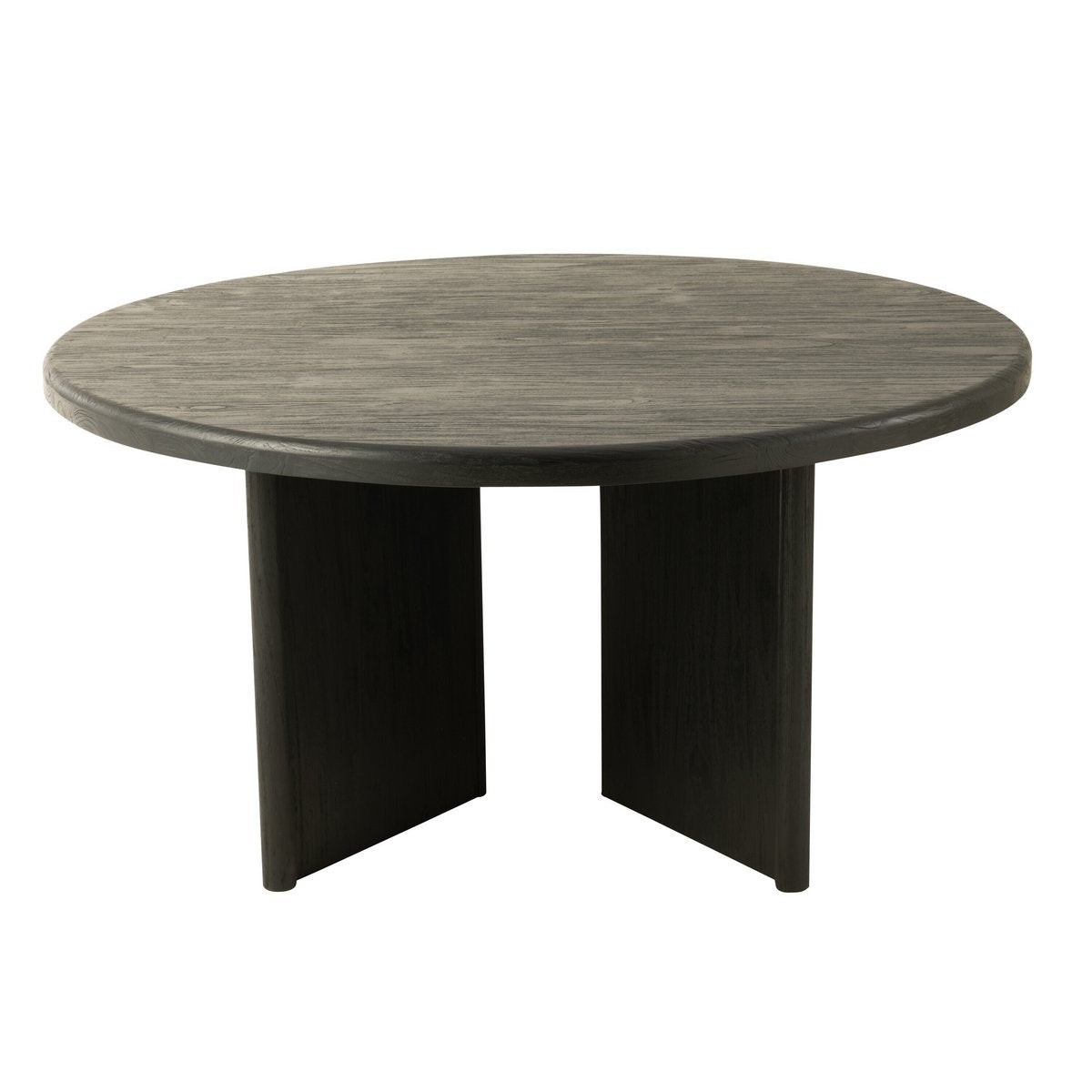 J-Line Tafel Rond Teak Hout Zwart