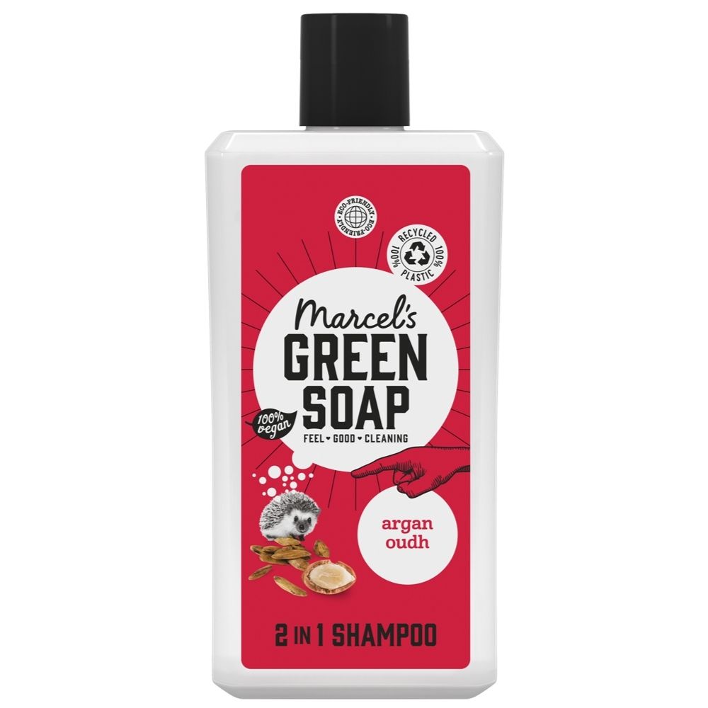 Marcel's Green Soap 2in1 Shampoo Argan & Oudh & Beezonder Toilettas & Handdoek