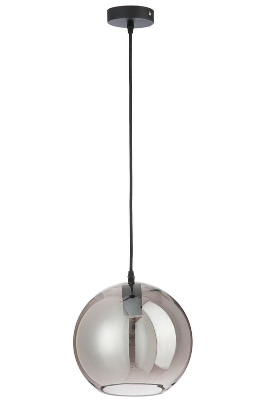 J-Line Lamp Bol Glas Spiegel Zilver Medium
