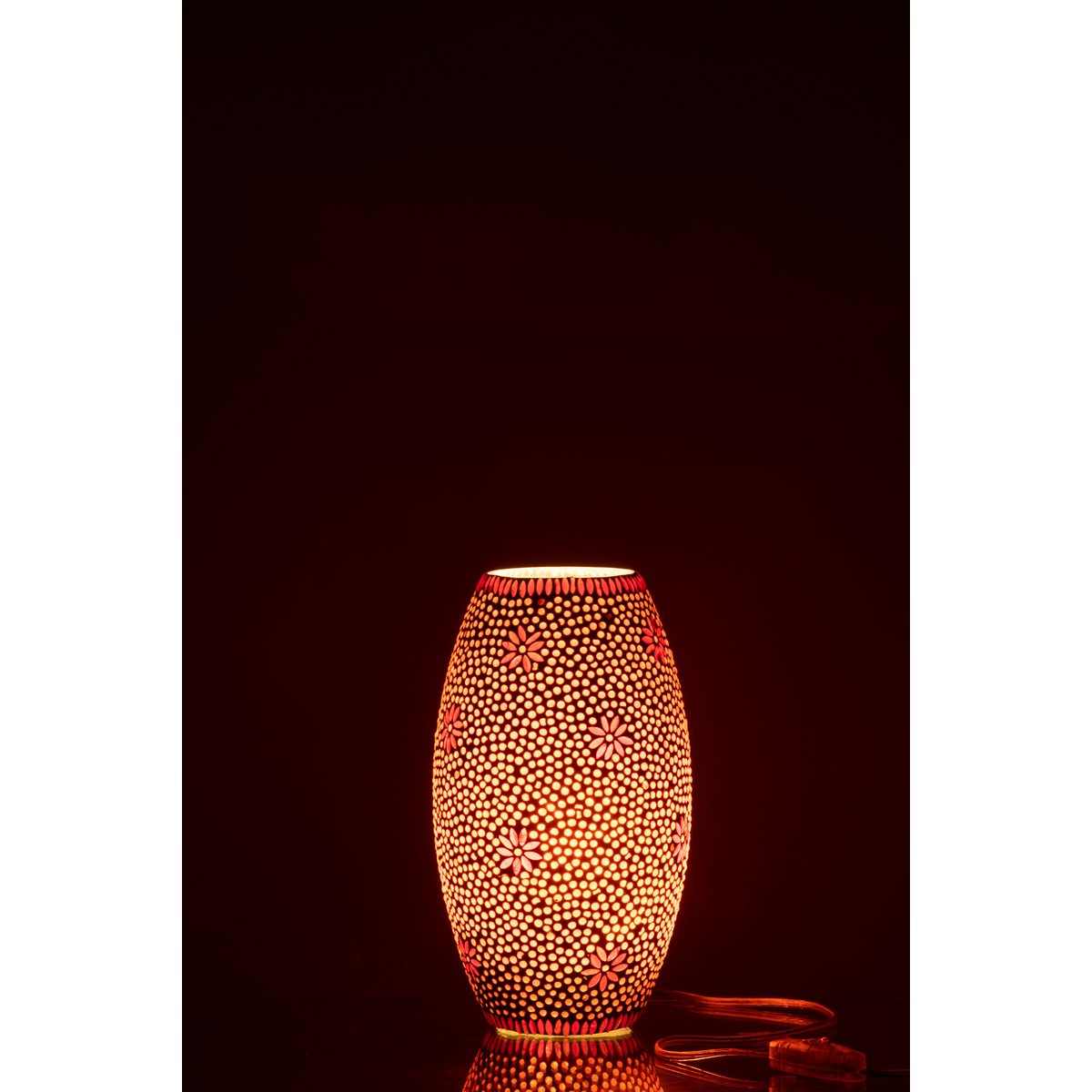 J-Line Lamp Bram Glas Rood Medium