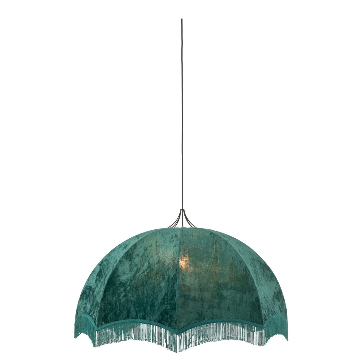 J-Line Hanglamp Velvet/Katoen Petrol