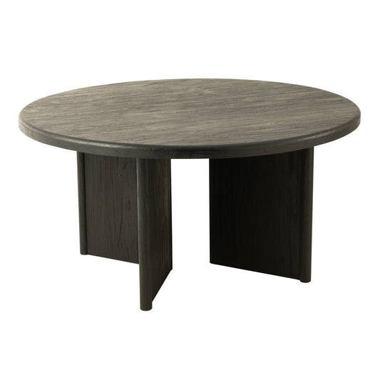 J-Line Tafel Rond Teak Hout Zwart