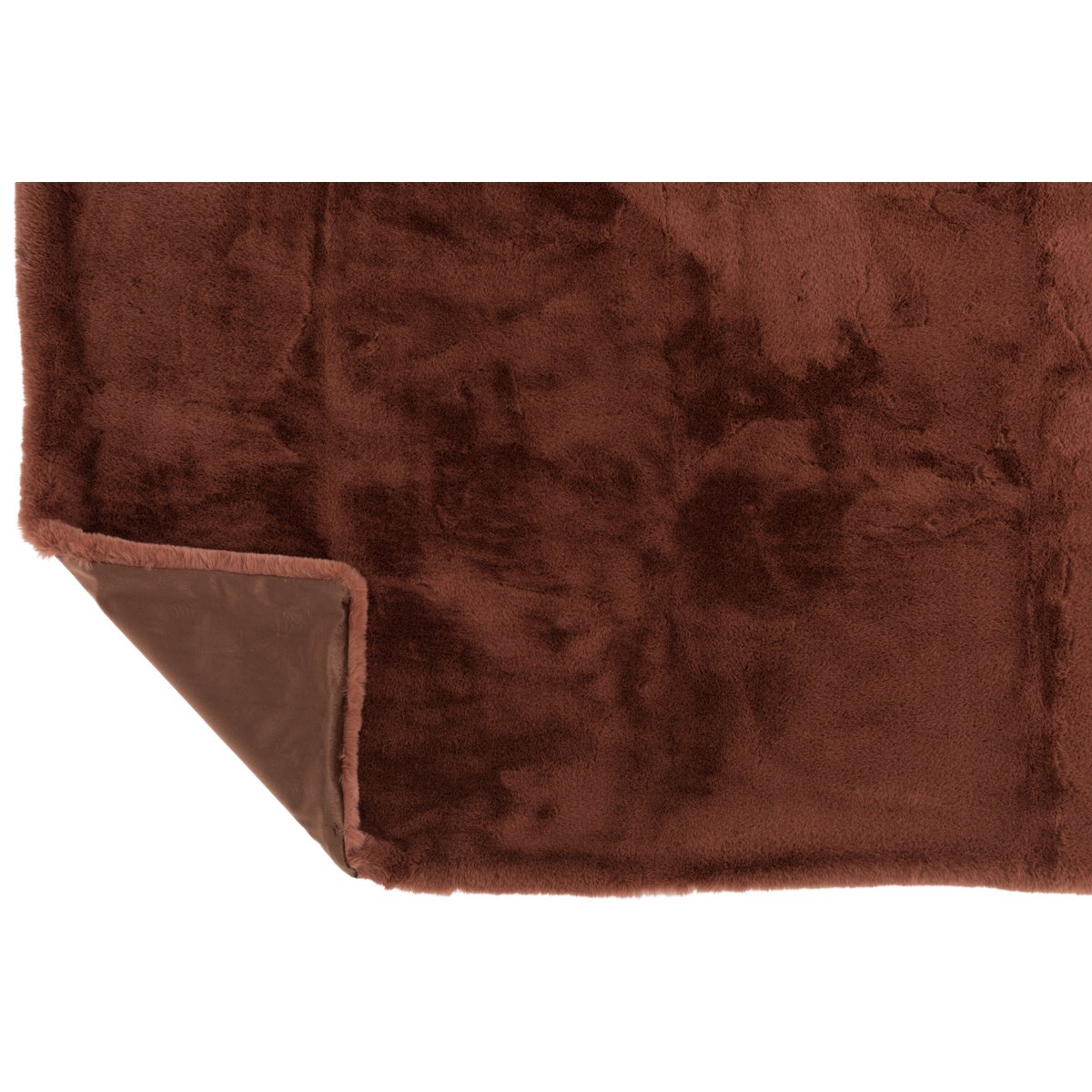 J-Line Plaid Cutie - Fleece Deken – Polyester – 180x130 cm – Lichtbruin