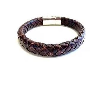 Chic Le Freak Armband gevlochten leder bruin