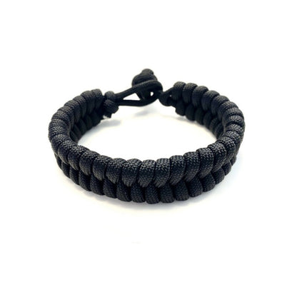 Chic Le Freak Herenarmband gevlochten paracord zwart