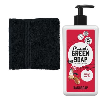 Marcel's Green Soap Handzeep Argan & Oudh & Handdoek