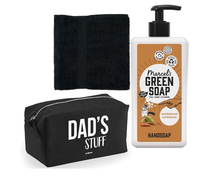 Marcel's Green Soap Handzeep Sandelhout & Kardemon & Beezonder Toilettas & Handdoek