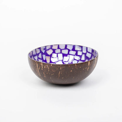 Makapli Kokosnootkom 12cm paars parelmoer eierschaal