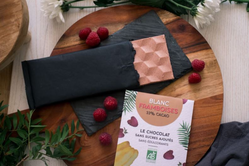 Néo Gourmets Chocolade Wit 33% Cacao met Framboos