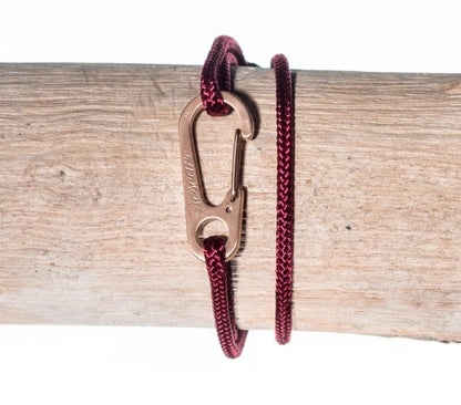 Rescapé France Herenarmband voor mannen paracord La Tournette Mousqueton Or Rose