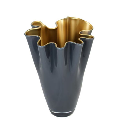 Signature Home Collection Glazen Vaas Grijs Goud