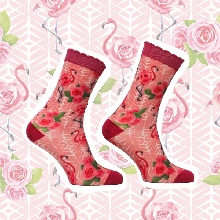 Sock My Feet Damessok Sock My Pink Flamingo
