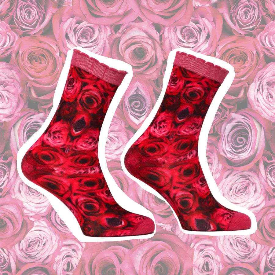 Sock My Feet Damessok Sock My Pink Roses