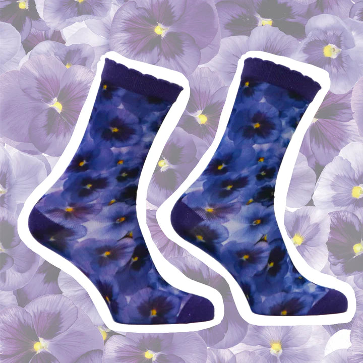 Sock My Feet Damessok Sock My Viola Flower