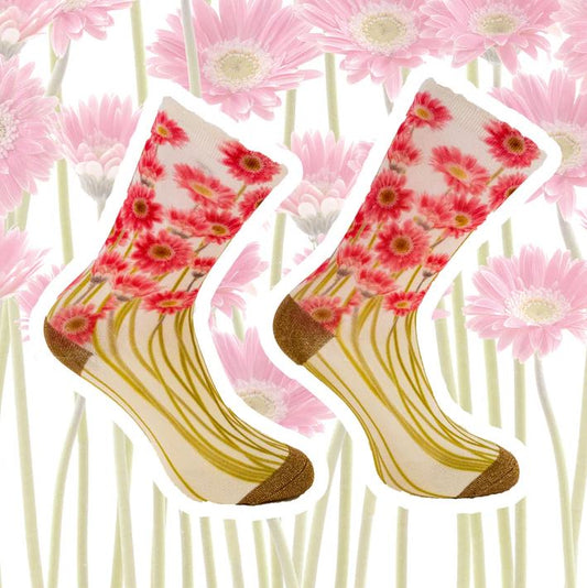 Sock My Feet Damessok Sock My Pink Sunflowers