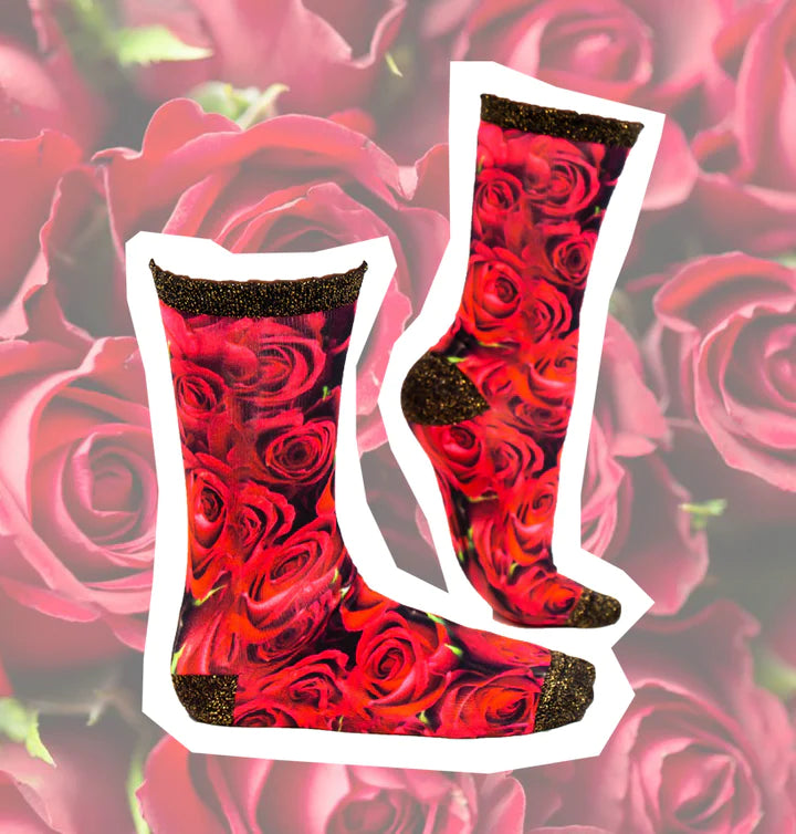 Sock My Feet Damessok Sock My Roses of Love