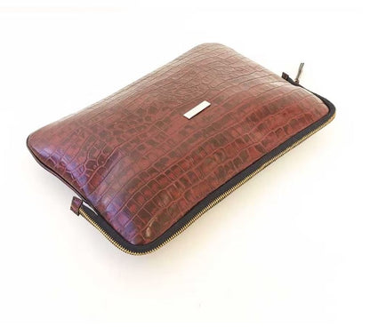 The Code Spain leren Laptoptas 13" liggend