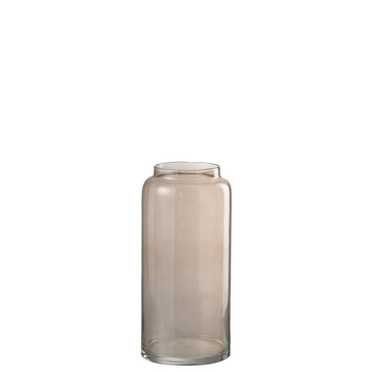 J-Line Vaas Recht Lang Glas Amber Small - 40 cm hoog