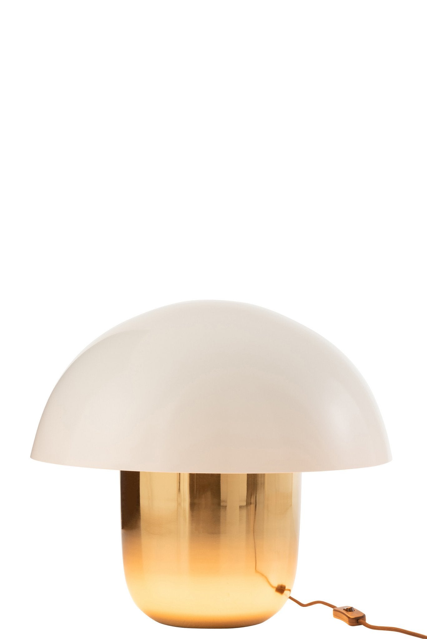 J-Line Lamp Paddenstoel Ijzer Wit/Goud Large