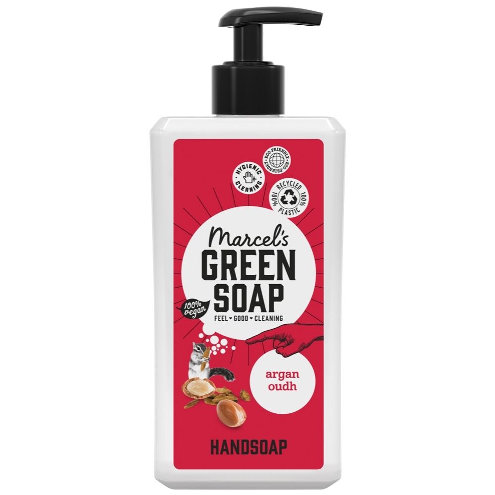 Marcel's Green Soap Handzeep Argan & Oudh & Beezonder Toilettas & Handdoek