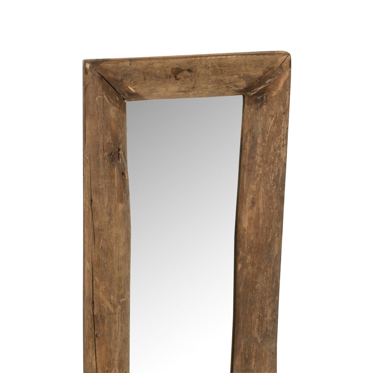 J-Line Spiegel Rechthoek Hout Bruin Small - Wandspiegel 120.00 x 24.00 cm