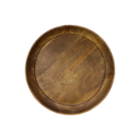 Bijzettafel Ventura - ø40x42 cm - naturel - mangohout/ijzer