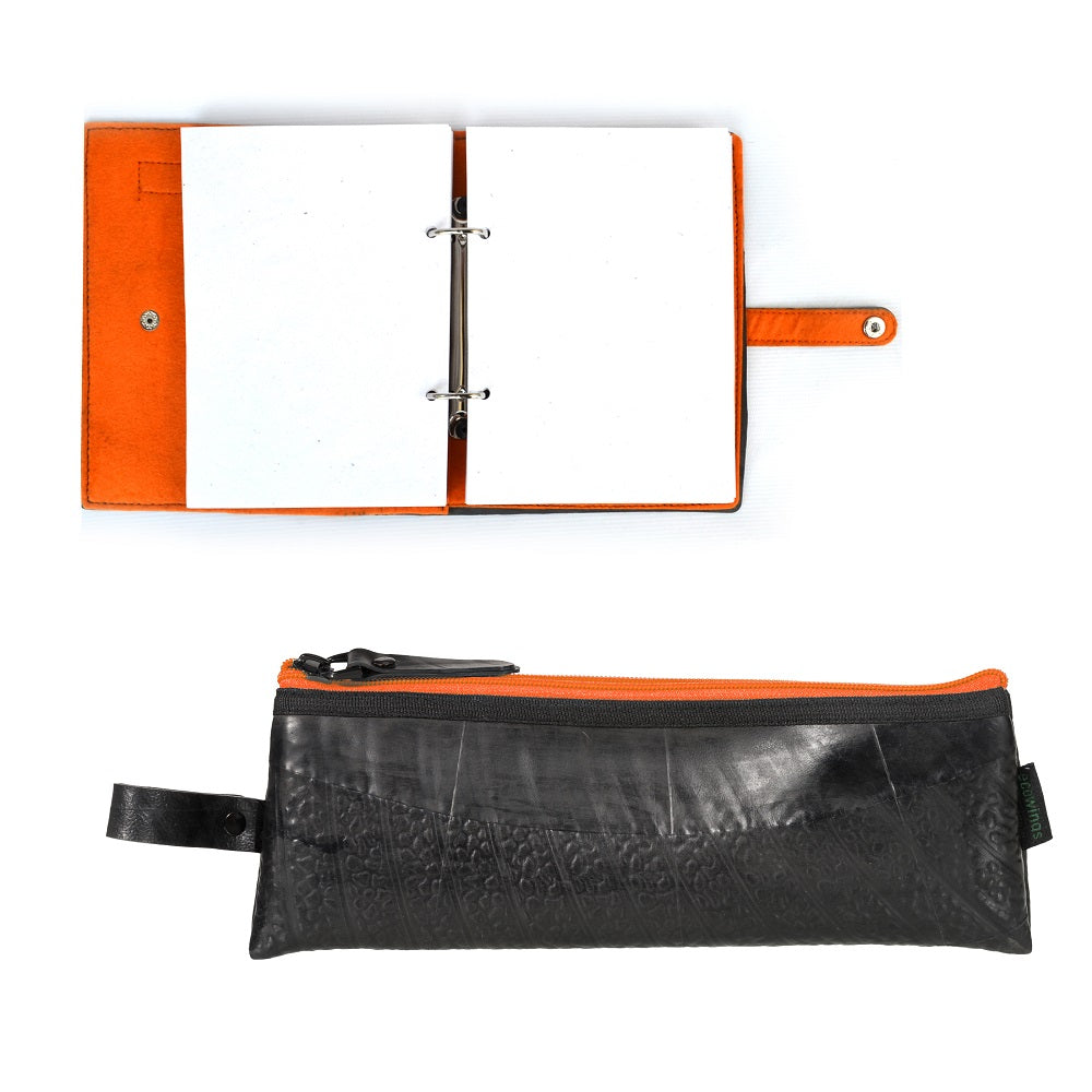 Combi pakket: Etui + Notitieboek - Oranje