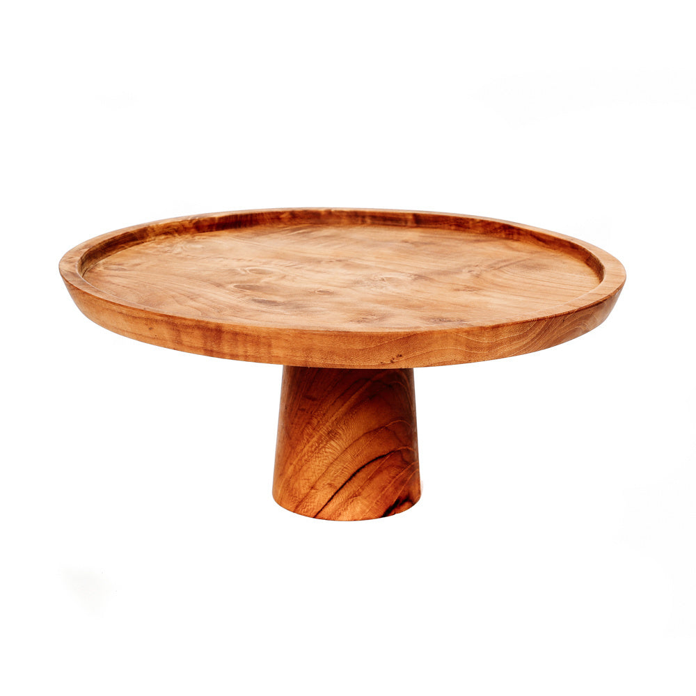 De Teak Root Taart Plateau - L