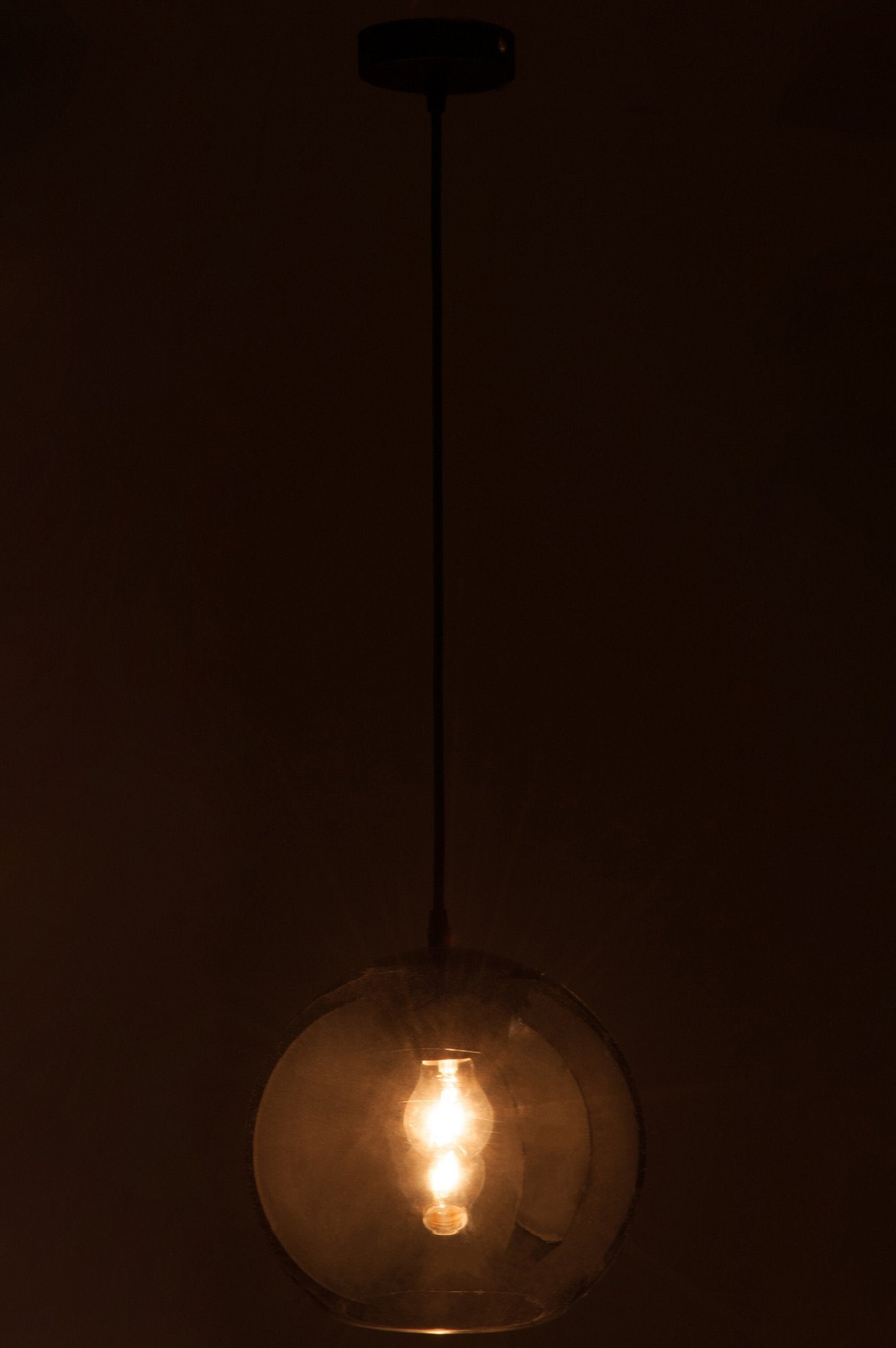 J-Line Lamp Bol Glas Spiegel Zilver Medium