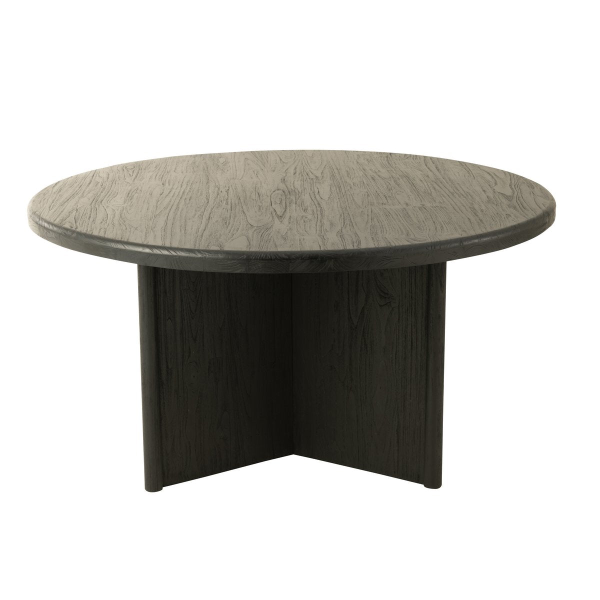 J-Line Tafel Rond Teak Hout Zwart