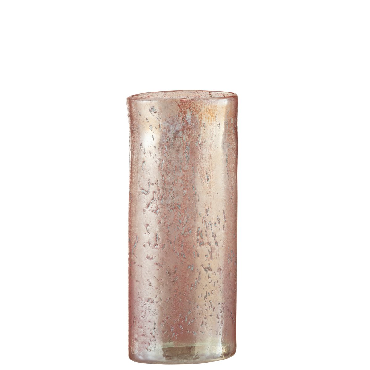 J-Line Vaas Ovaal Glas Roze Mix Extra Large - 30 cm hoog