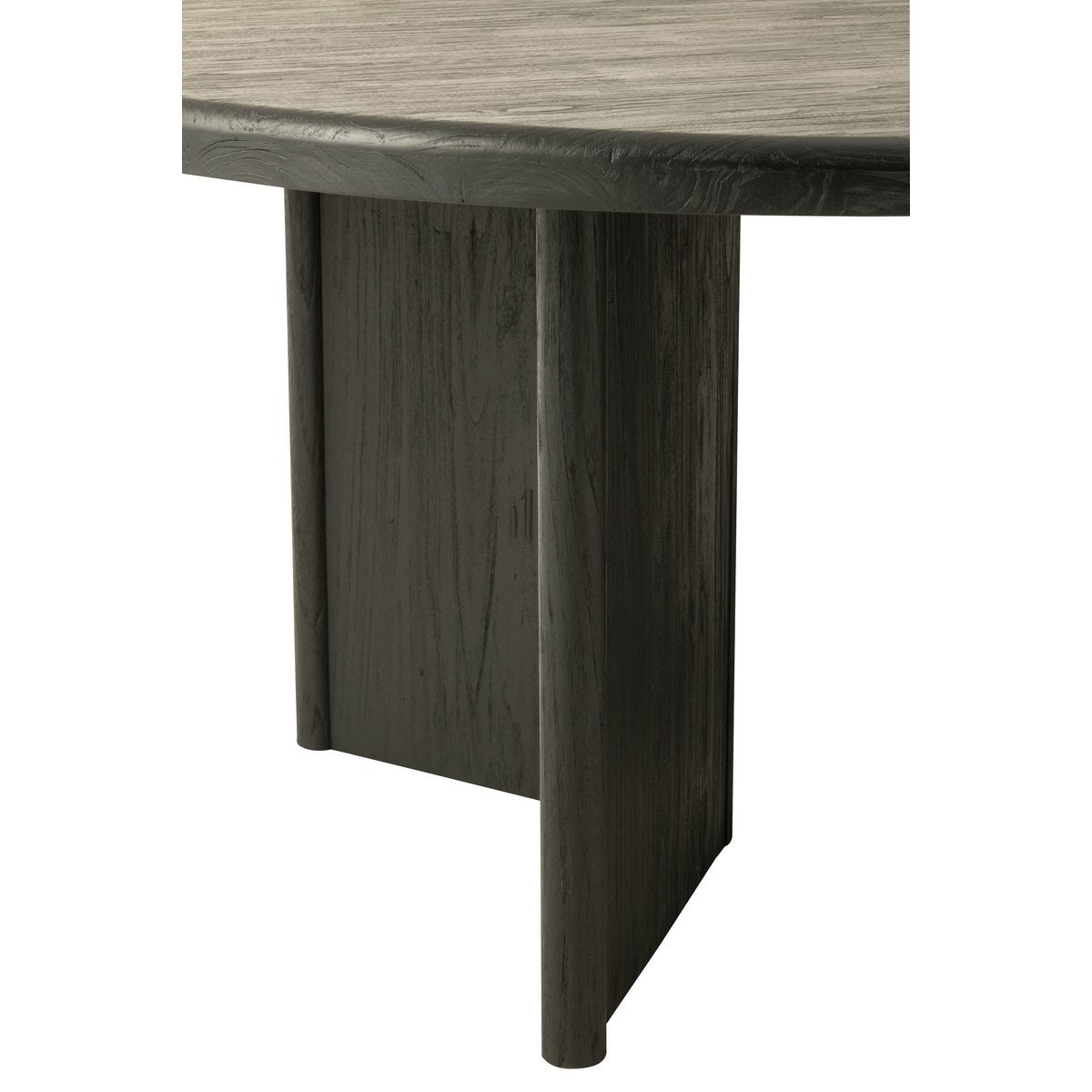 J-Line Tafel Rond Teak Hout Zwart