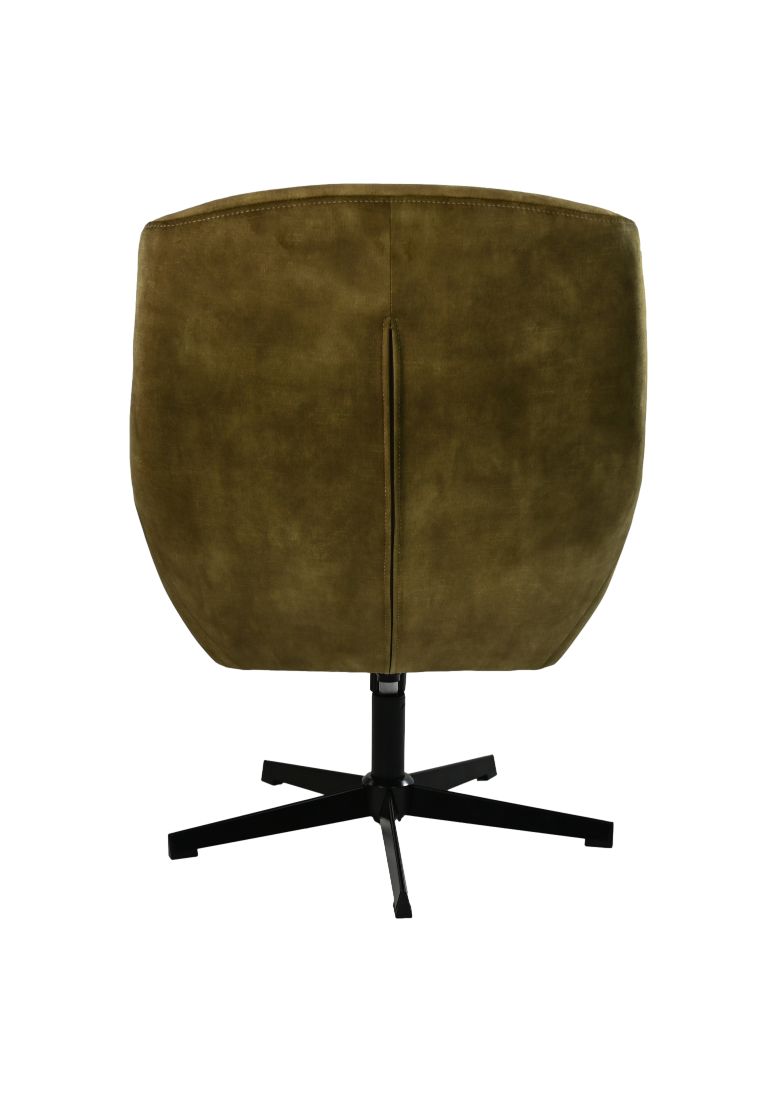 Fauteuil Cleveland - 75x73x88 - Groen/zwart - Adore/metaal