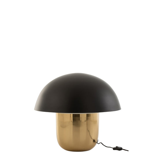 J-Line Lamp Paddenstoel Ijzer Zwart/Goud Large