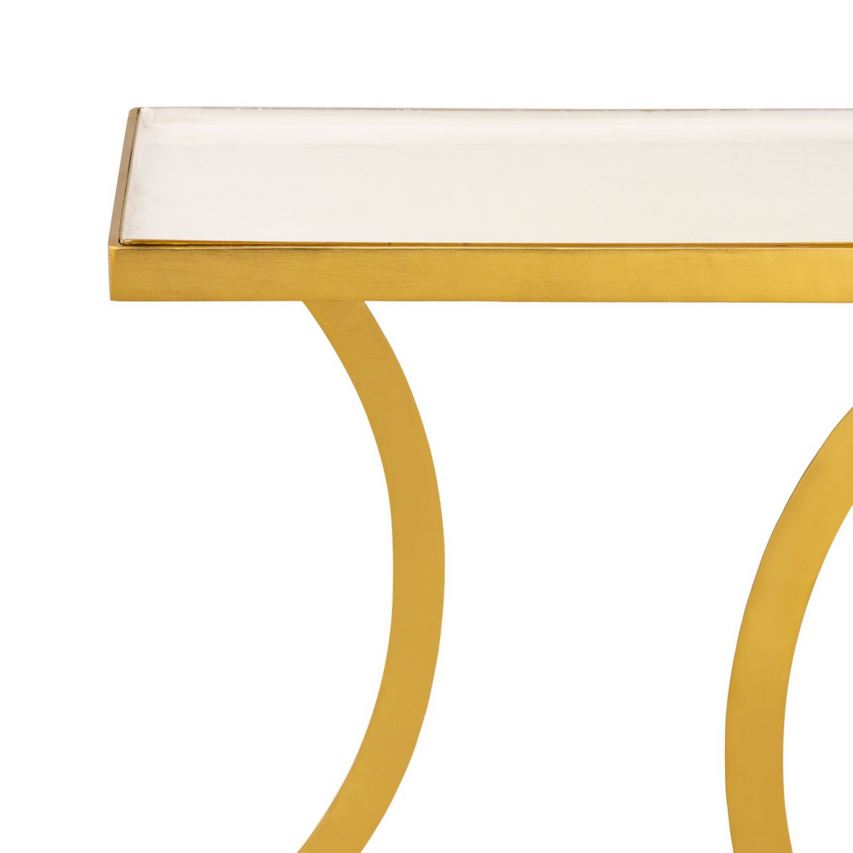 Bijzettafel decoratieve tafel vierkant 40 H 45 cm lampentafel salontafel Eden tafel metaal goud en email